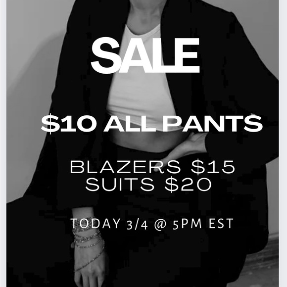SALE TODAY! $10 Pants, $15 Blazers, $20 Vintage Suits and more 5pm est - Picture 1 of 1